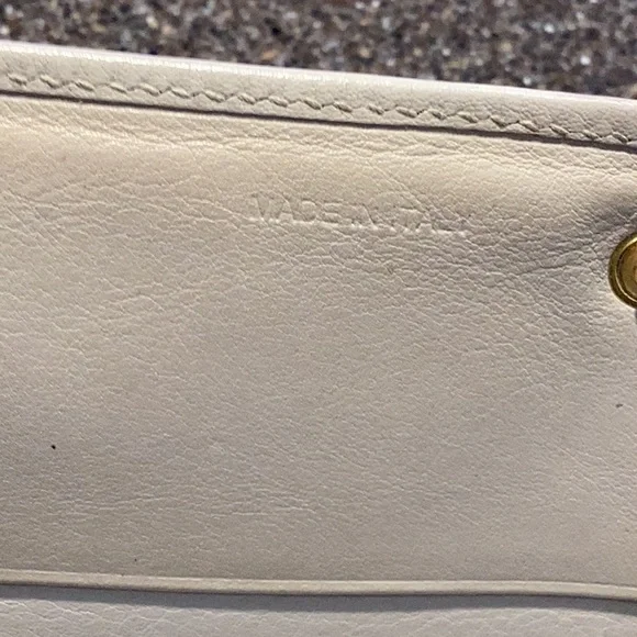 Prada long leather wallet with COA. Cream color. EUC - Picture 7 of 14